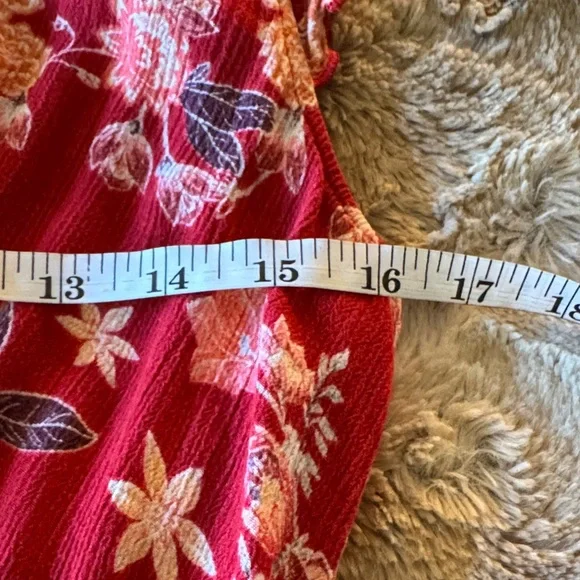 Davina Red Floral Midi Dress - Picture 5 of 8